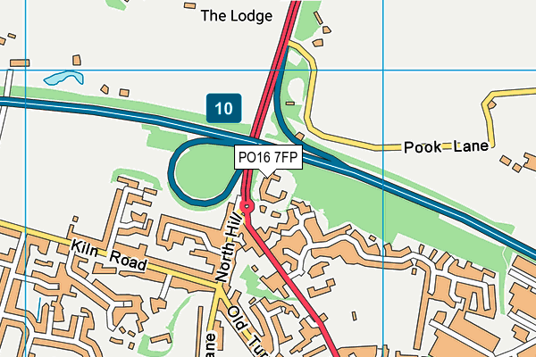 PO16 7FP map - OS VectorMap District (Ordnance Survey) PO16 7FP map - OS VectorMap District (Ordnance Survey)