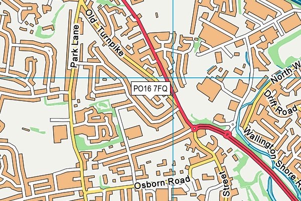 PO16 7FQ map - OS VectorMap District (Ordnance Survey) PO16 7FQ map - OS VectorMap District (Ordnance Survey)