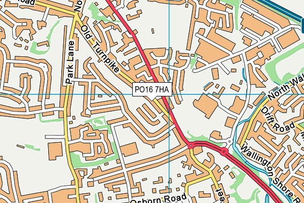 PO16 7HA map - OS VectorMap District (Ordnance Survey) PO16 7HA map - OS VectorMap District (Ordnance Survey)