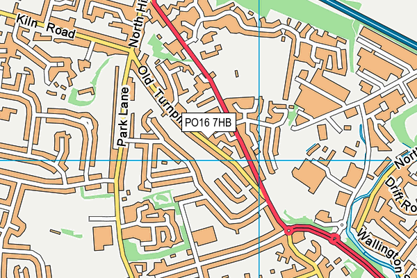PO16 7HB map - OS VectorMap District (Ordnance Survey) PO16 7HB map - OS VectorMap District (Ordnance Survey)