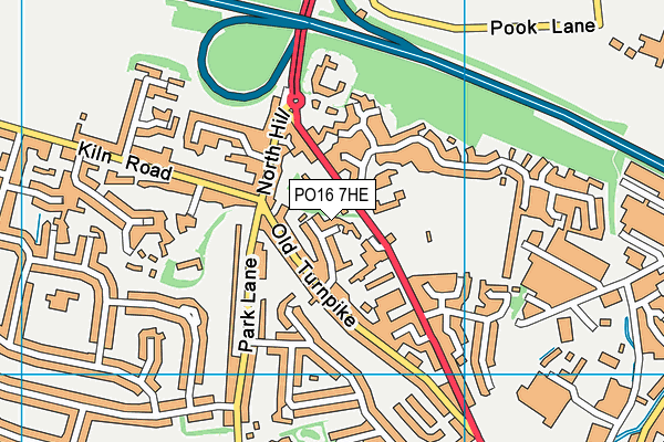 PO16 7HE map - OS VectorMap District (Ordnance Survey) PO16 7HE map - OS VectorMap District (Ordnance Survey)