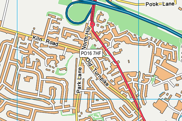 PO16 7HF map - OS VectorMap District (Ordnance Survey) PO16 7HF map - OS VectorMap District (Ordnance Survey)