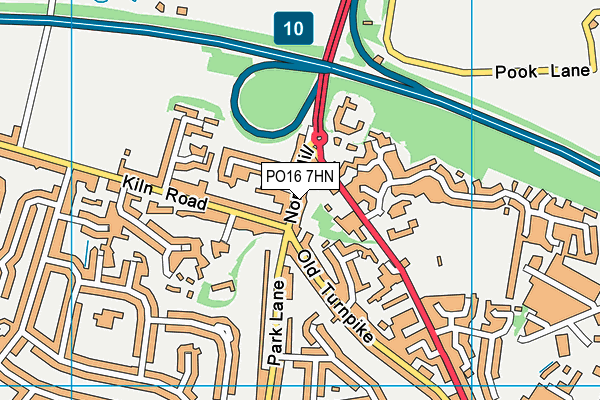PO16 7HN map - OS VectorMap District (Ordnance Survey) PO16 7HN map - OS VectorMap District (Ordnance Survey)