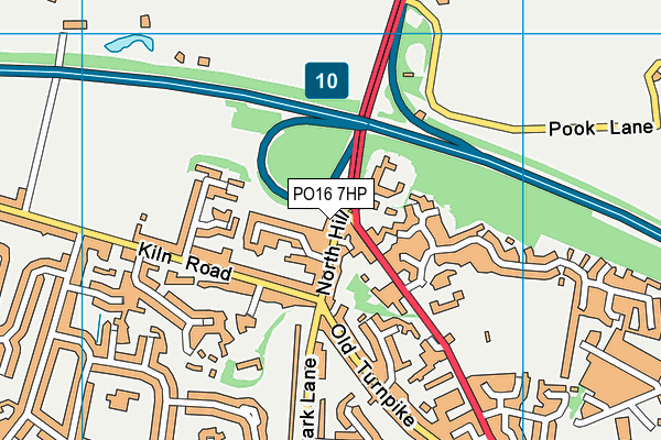 PO16 7HP map - OS VectorMap District (Ordnance Survey)
