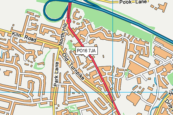 PO16 7JA map - OS VectorMap District (Ordnance Survey) PO16 7JA map - OS VectorMap District (Ordnance Survey)