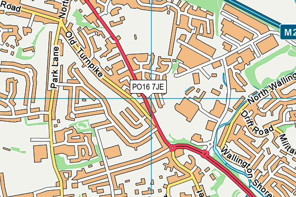 PO16 7JE map - OS VectorMap District (Ordnance Survey) PO16 7JE map - OS VectorMap District (Ordnance Survey)