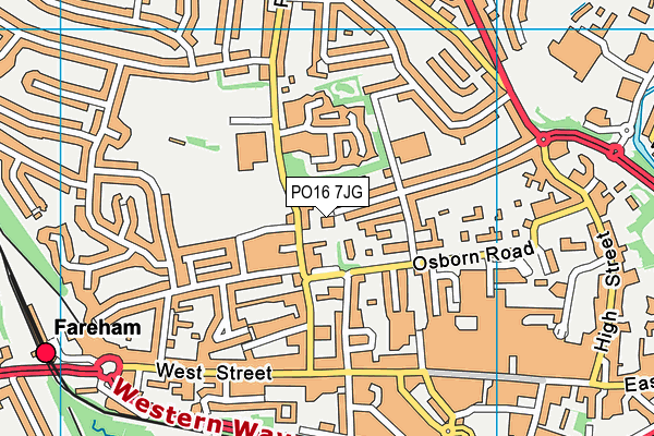 PO16 7JG map - OS VectorMap District (Ordnance Survey) PO16 7JG map - OS VectorMap District (Ordnance Survey)