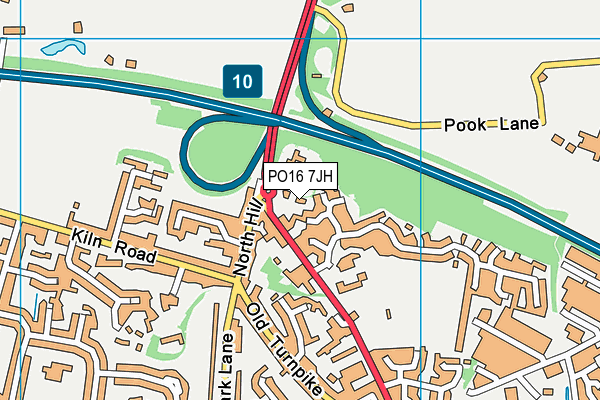 PO16 7JH map - OS VectorMap District (Ordnance Survey) PO16 7JH map - OS VectorMap District (Ordnance Survey)