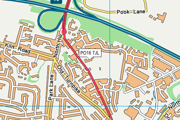 PO16 7JL map - OS VectorMap District (Ordnance Survey) PO16 7JL map - OS VectorMap District (Ordnance Survey)
