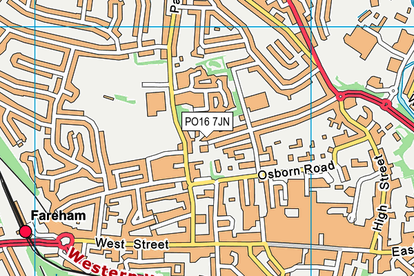 PO16 7JN map - OS VectorMap District (Ordnance Survey) PO16 7JN map - OS VectorMap District (Ordnance Survey)