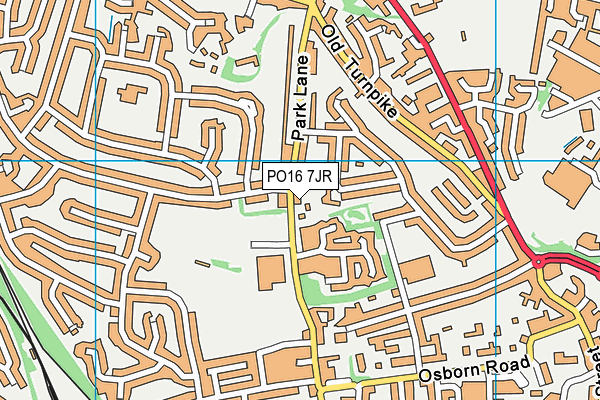 PO16 7JR map - OS VectorMap District (Ordnance Survey) PO16 7JR map - OS VectorMap District (Ordnance Survey)
