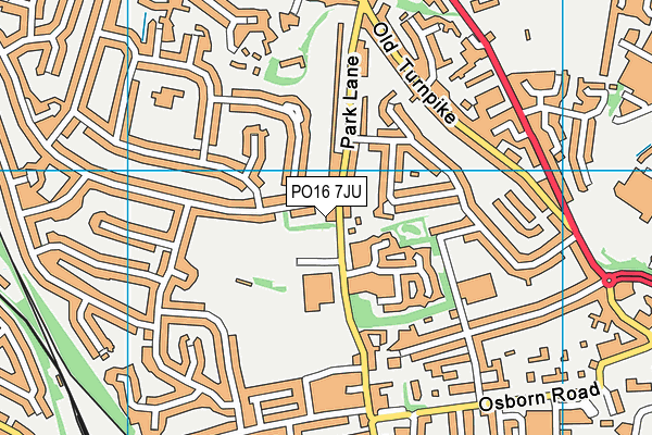 PO16 7JU map - OS VectorMap District (Ordnance Survey) PO16 7JU map - OS VectorMap District (Ordnance Survey)