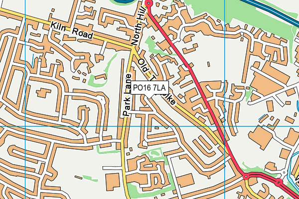 PO16 7LA map - OS VectorMap District (Ordnance Survey) PO16 7LA map - OS VectorMap District (Ordnance Survey)