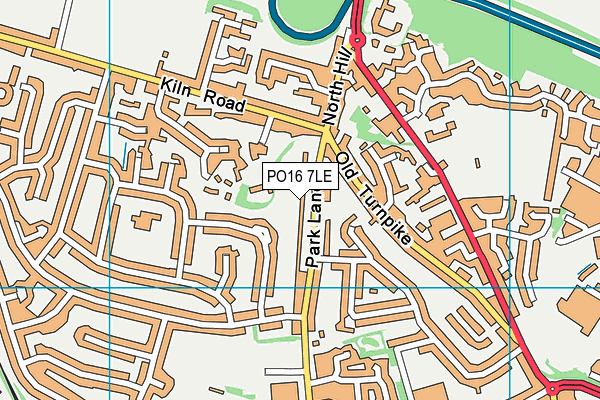PO16 7LE map - OS VectorMap District (Ordnance Survey) PO16 7LE map - OS VectorMap District (Ordnance Survey)