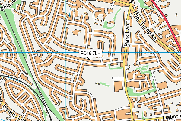 PO16 7LH map - OS VectorMap District (Ordnance Survey) PO16 7LH map - OS VectorMap District (Ordnance Survey)