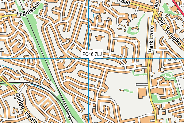 PO16 7LJ map - OS VectorMap District (Ordnance Survey) PO16 7LJ map - OS VectorMap District (Ordnance Survey)