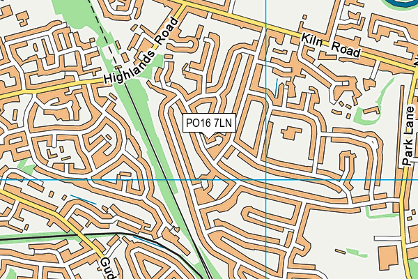 PO16 7LN map - OS VectorMap District (Ordnance Survey) PO16 7LN map - OS VectorMap District (Ordnance Survey)