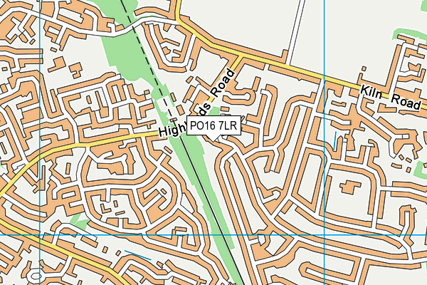PO16 7LR map - OS VectorMap District (Ordnance Survey) PO16 7LR map - OS VectorMap District (Ordnance Survey)