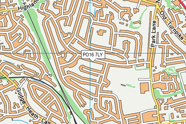 PO16 7LY map - OS VectorMap District (Ordnance Survey) PO16 7LY map - OS VectorMap District (Ordnance Survey)