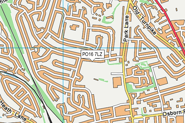 PO16 7LZ map - OS VectorMap District (Ordnance Survey) PO16 7LZ map - OS VectorMap District (Ordnance Survey)