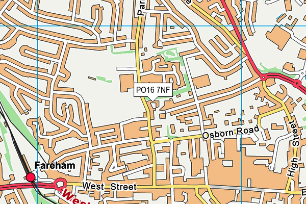 PO16 7NF map - OS VectorMap District (Ordnance Survey) PO16 7NF map - OS VectorMap District (Ordnance Survey)