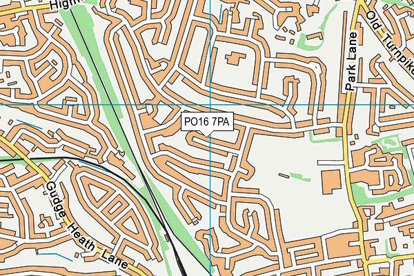 PO16 7PA map - OS VectorMap District (Ordnance Survey) PO16 7PA map - OS VectorMap District (Ordnance Survey)