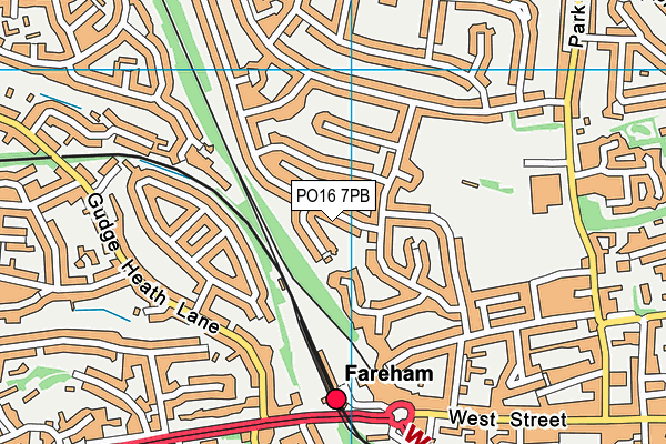 PO16 7PB map - OS VectorMap District (Ordnance Survey) PO16 7PB map - OS VectorMap District (Ordnance Survey)