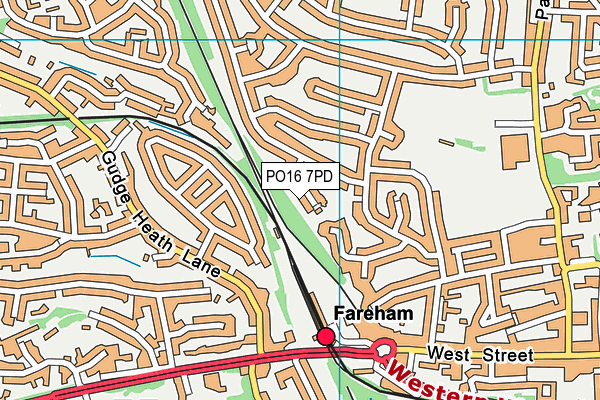 PO16 7PD map - OS VectorMap District (Ordnance Survey) PO16 7PD map - OS VectorMap District (Ordnance Survey)