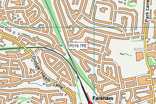 PO16 7PE map - OS VectorMap District (Ordnance Survey) PO16 7PE map - OS VectorMap District (Ordnance Survey)
