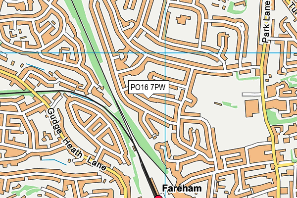 PO16 7PW map - OS VectorMap District (Ordnance Survey) PO16 7PW map - OS VectorMap District (Ordnance Survey)