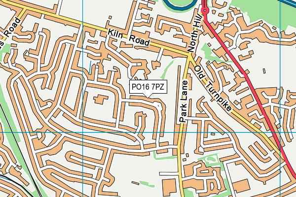 PO16 7PZ map - OS VectorMap District (Ordnance Survey) PO16 7PZ map - OS VectorMap District (Ordnance Survey)