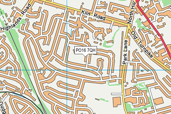 PO16 7QH map - OS VectorMap District (Ordnance Survey) PO16 7QH map - OS VectorMap District (Ordnance Survey)