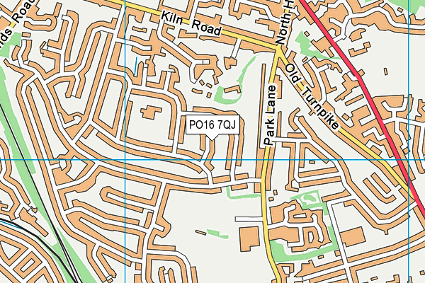 PO16 7QJ map - OS VectorMap District (Ordnance Survey) PO16 7QJ map - OS VectorMap District (Ordnance Survey)