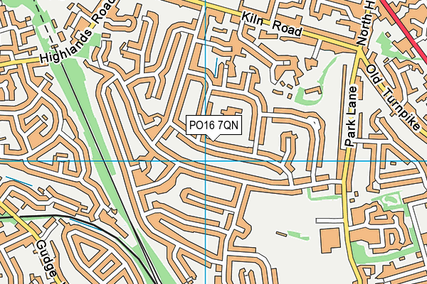 PO16 7QN map - OS VectorMap District (Ordnance Survey) PO16 7QN map - OS VectorMap District (Ordnance Survey)