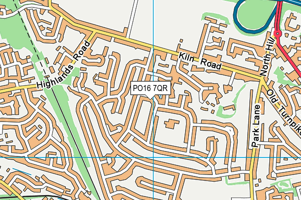 PO16 7QR map - OS VectorMap District (Ordnance Survey) PO16 7QR map - OS VectorMap District (Ordnance Survey)