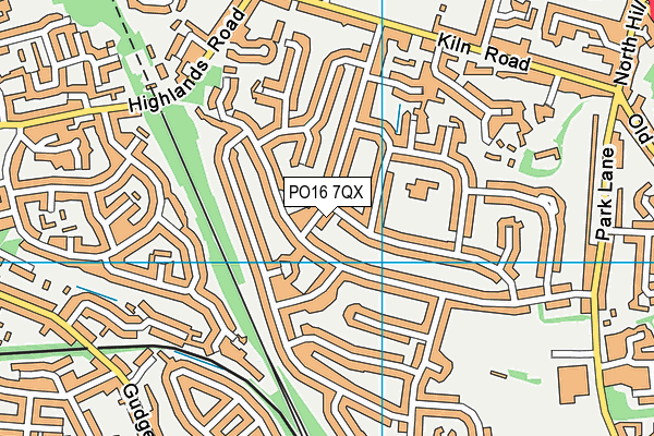 PO16 7QX map - OS VectorMap District (Ordnance Survey) PO16 7QX map - OS VectorMap District (Ordnance Survey)