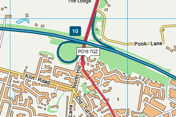 PO16 7QZ map - OS VectorMap District (Ordnance Survey) PO16 7QZ map - OS VectorMap District (Ordnance Survey)