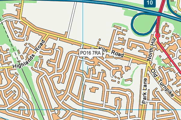 PO16 7RA map - OS VectorMap District (Ordnance Survey) PO16 7RA map - OS VectorMap District (Ordnance Survey)