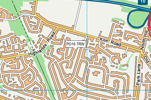 PO16 7RW map - OS VectorMap District (Ordnance Survey) PO16 7RW map - OS VectorMap District (Ordnance Survey)