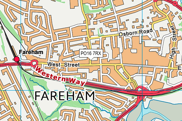 PO16 7RX map - OS VectorMap District (Ordnance Survey) PO16 7RX map - OS VectorMap District (Ordnance Survey)