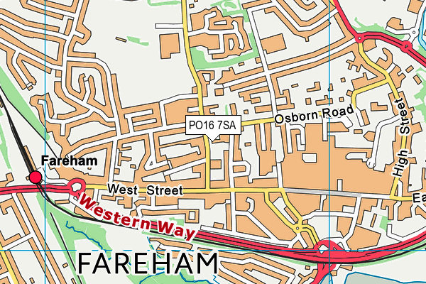 PO16 7SA map - OS VectorMap District (Ordnance Survey) PO16 7SA map - OS VectorMap District (Ordnance Survey)