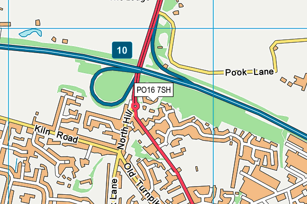 PO16 7SH map - OS VectorMap District (Ordnance Survey)