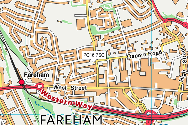 PO16 7SQ map - OS VectorMap District (Ordnance Survey) PO16 7SQ map - OS VectorMap District (Ordnance Survey)