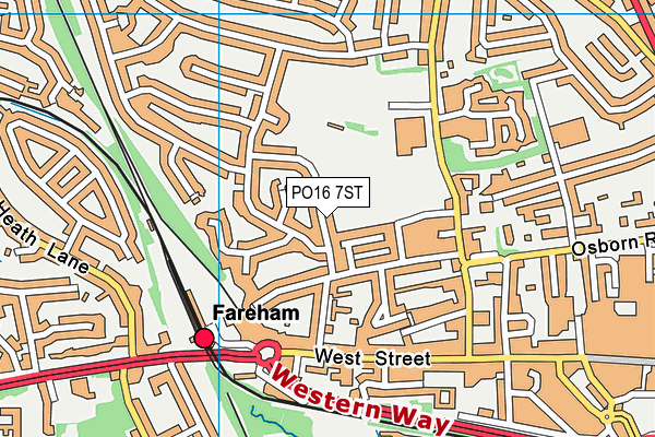 PO16 7ST map - OS VectorMap District (Ordnance Survey) PO16 7ST map - OS VectorMap District (Ordnance Survey)