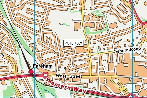 PO16 7SW map - OS VectorMap District (Ordnance Survey) PO16 7SW map - OS VectorMap District (Ordnance Survey)