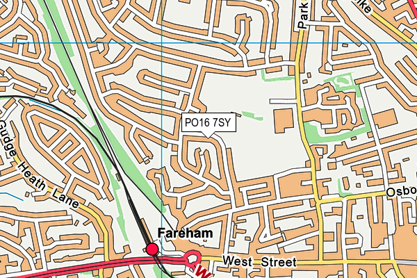 PO16 7SY map - OS VectorMap District (Ordnance Survey) PO16 7SY map - OS VectorMap District (Ordnance Survey)