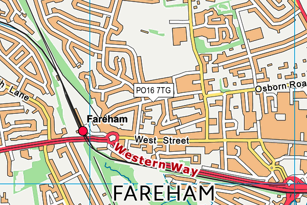 PO16 7TG map - OS VectorMap District (Ordnance Survey) PO16 7TG map - OS VectorMap District (Ordnance Survey)