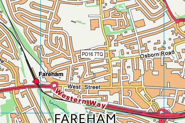 PO16 7TQ map - OS VectorMap District (Ordnance Survey) PO16 7TQ map - OS VectorMap District (Ordnance Survey)