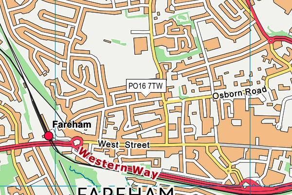 PO16 7TW map - OS VectorMap District (Ordnance Survey) PO16 7TW map - OS VectorMap District (Ordnance Survey)