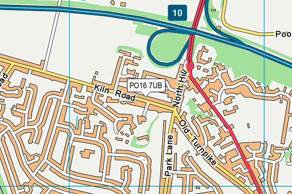 PO16 7UB map - OS VectorMap District (Ordnance Survey) PO16 7UB map - OS VectorMap District (Ordnance Survey)
